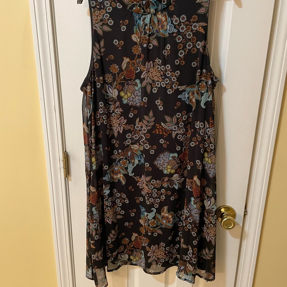 Tommy Hilfiger Size 14 Floral Sleeveless Shift Dress Mock Neck 🌿✨ - Picture 4 of 6